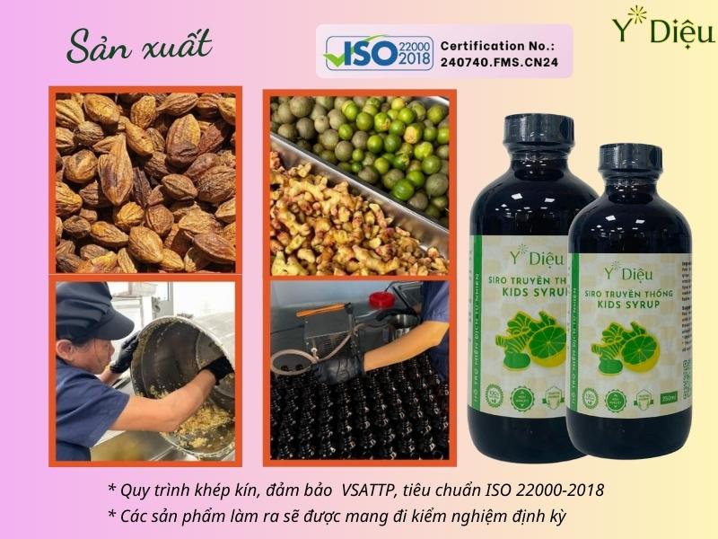 Quy trình sản xuất Siro Ho Hoàn Toàn Kép Kín Và Bảo Đảm An Toàn Thực Phẩm