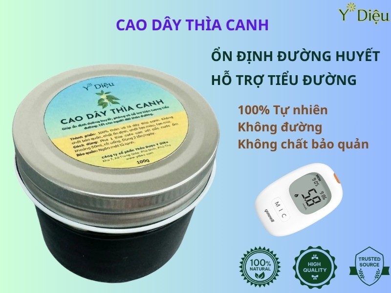 Cao dây thìa canh y diệu ỗ trợ điều trị đái tháo đường và rối loạn chuyển hóa